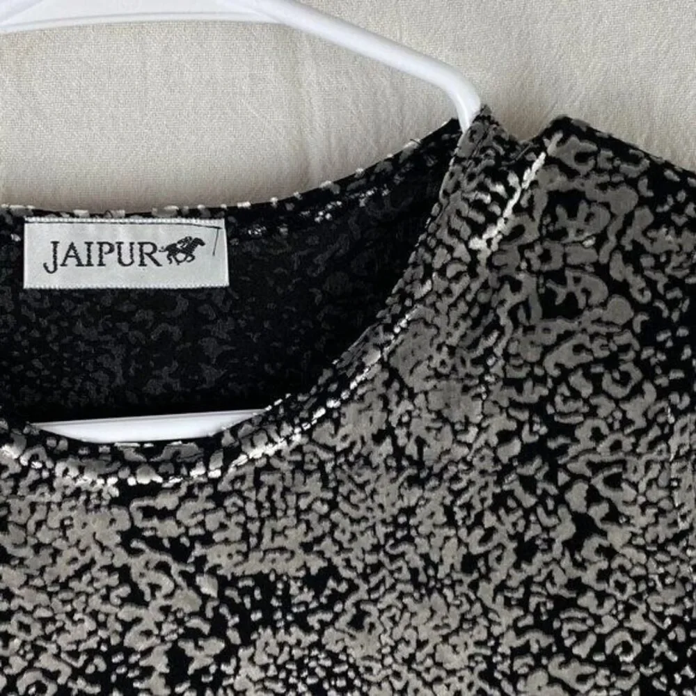 Jaipur Crushed Burnout Velvet Crop Tank Top Vintage Size Small Vintage - Picture 4 of 6